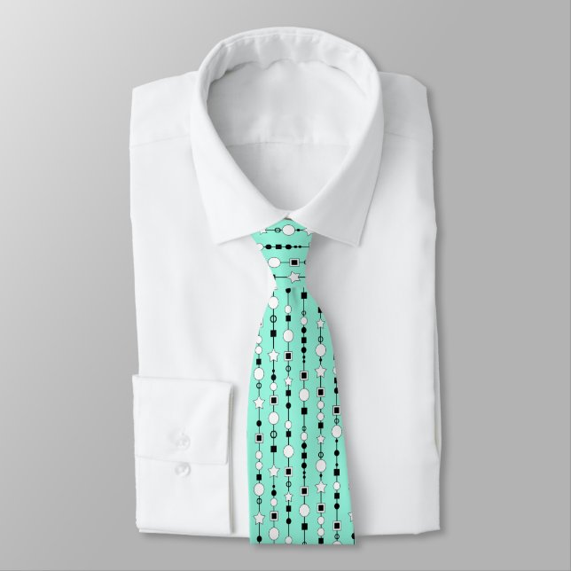Cravate Motif festif avec perles enfilées et étoile de bij (Attaché)