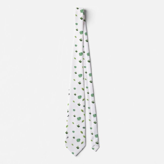 Cravate Motif feuille (Devant)