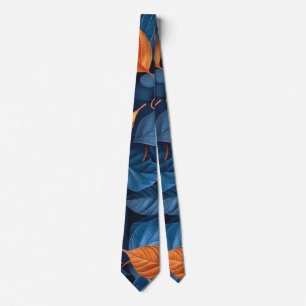 Cravate Motif feuille multicolore