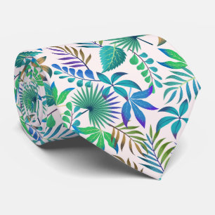 Cravate Motif feuille tropical