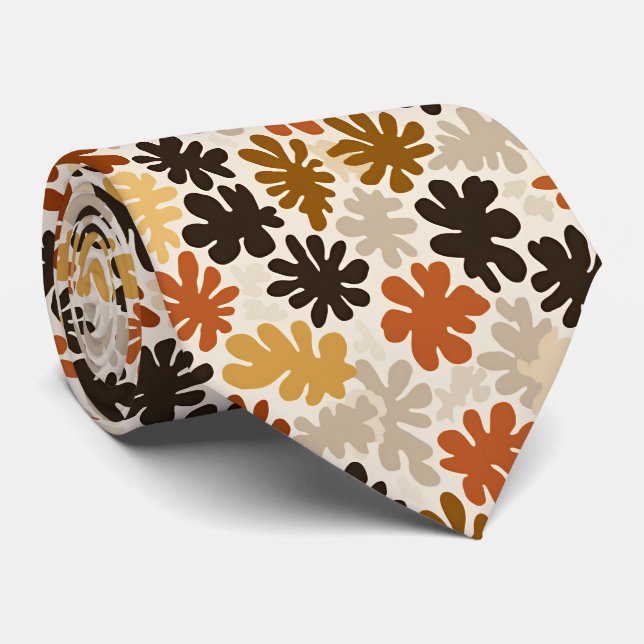 Cravate Motif fleur Boho Matisse  (Roulé)