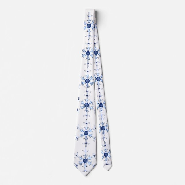 Cravate Motif flocon de neige diamant (Devant)