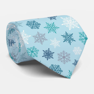 Cravate Motif flocon de neige multicolore – Noël hivernal