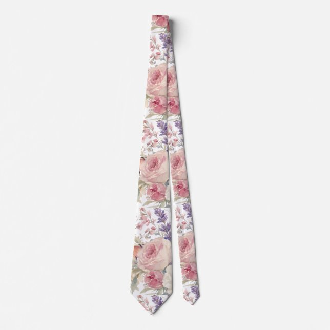 Cravate motif floral (Devant)
