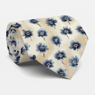 Cravate Motif floral à dégradé monochrome