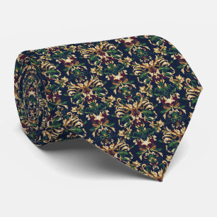 Cravate Motif floral baroque