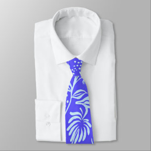 Cravate Motif floral bleu clair-lilas
