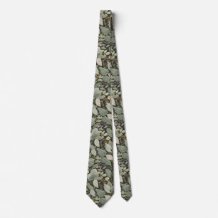 Cravate Motif floral brodé, botanique subtile