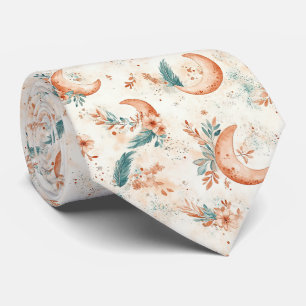 Cravate Motif floral céleste (4)