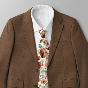Cravate Motif floral d'automne