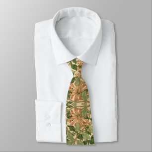 Cravate Motif floral de chèvrefeuille vintage de William M
