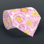 Cravate Motif floral de pivoine rose moderne<br><div class="desc">Choix parfait pour les mariages et le printemps cette cravate présente des pivoines roses sur un arrière - plan blanc. Portez comme un cravate classique pour les hommes ou comme une ceinture pour les femmes. Conçu par un artiste de renommée mondiale ©Tim Coffey.</div>