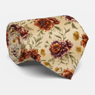 Cravate Motif floral de récolte d'automne