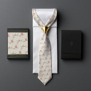Cravate Motif floral de tulipe de jardin de William Morris