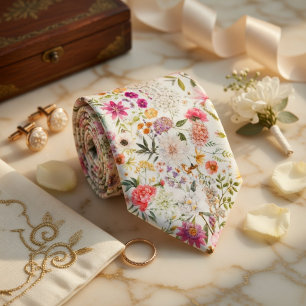 Cravate Motif floral délicat sans couture