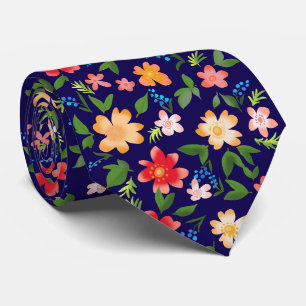 Cravate Motif floral élégant de printemps