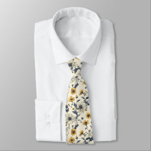 Cravate Motif Floral fleur sauvage Plutôt Fleur
