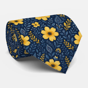 Cravate Motif floral méditerranéen classique élégant