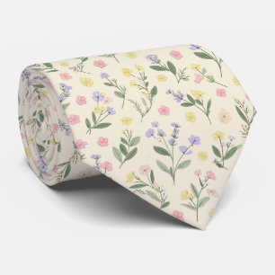 Cravate Motif floral micro minimaliste