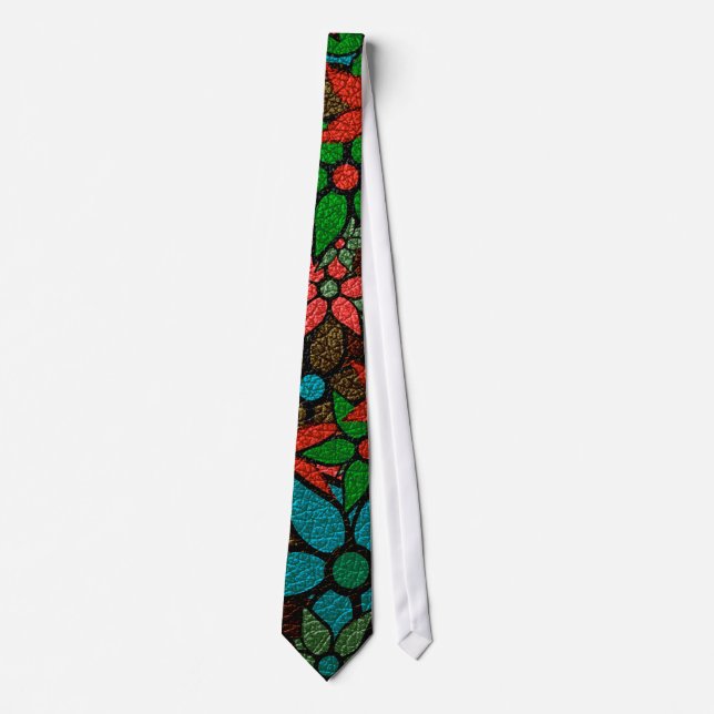 Cravate Motif Floral moderne tendance #3 (Devant)