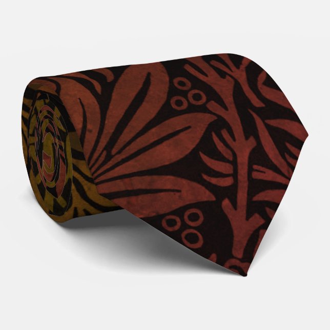 Cravate Motif floral ombré rust élégant (Roulé)