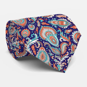 Cravate Motif floral paisley sans couture de style indien