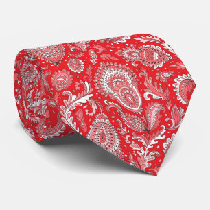 Cravate Motif floral paisley sans couture de style indien