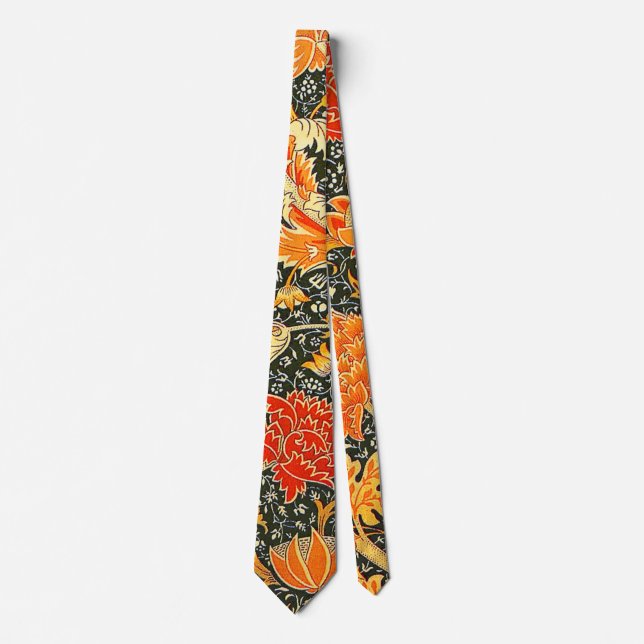 Cravate Motif floral vintage William Morris Cray (Devant)