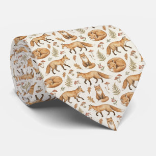 Cravate Motif Fox Woodland