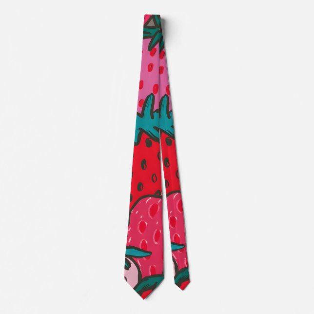 Cravate Motif Fraise (Devant)