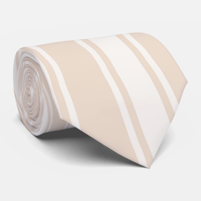 Cravate Motif funky de couleur amande (Roulé)