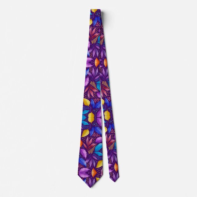 Cravate Motif génétique coloré (Devant)