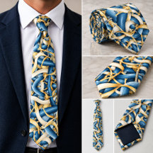 Motif géométrique abstrait bleu or moderne