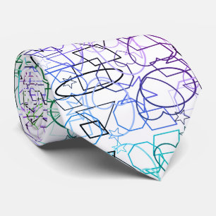 Cravate Motif géométrique Abstrait   Carrelé et filtré