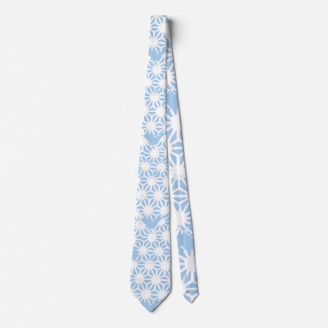 Cravate Motif géométrique bleu pâle (Devant)