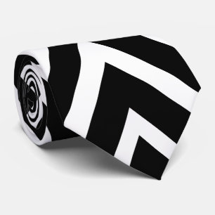 Cravate Motif géométrique Diamant noir et blanc