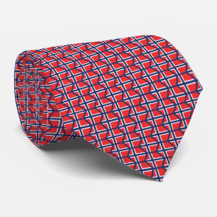 Cravate Motif géométrique en hexagone du drapeau de la Nor