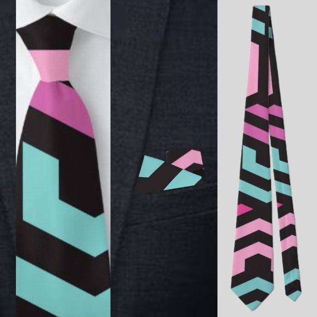Cravate Motif géométrique Hexagon (Créateur téléchargé)
