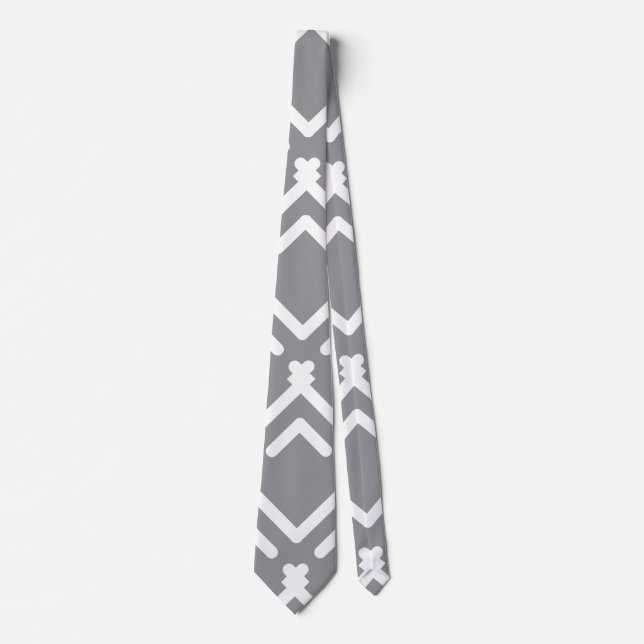 Cravate Motif géométrique horizontal Zigzag (Devant)