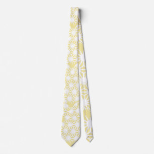 Cravate Motif géométrique jaune citron