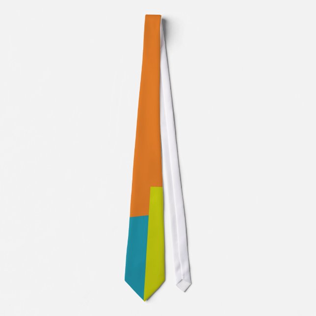 Cravate Motif géométrique moderne couleur rétro (Devant)