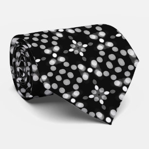 Cravate Motif Géométrique Noir et Blanc Professionnel