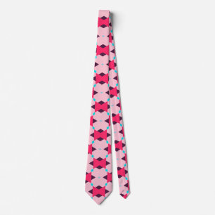 Cravate Motif géométrique rose pâle