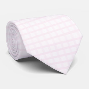 Cravate Motif Gingham Rose Quartz Rose et Pastel Pink