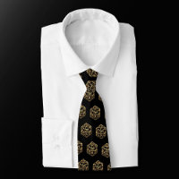 Motif Gold D20 | Dés du lecteur de rôle de table