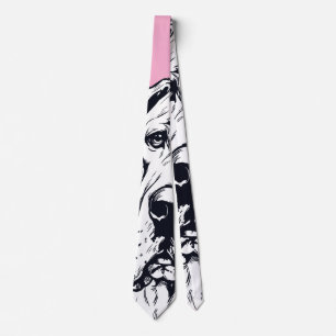 Cravate Motif graphique Chien Podel Arc-en-ciel