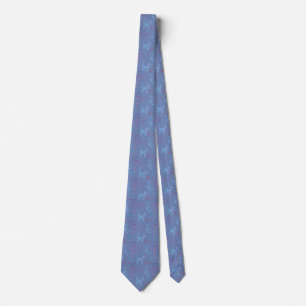 Cravate Motif graphique en aquarelle bleu clair