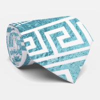Motif grec bleu doux de méandre sur le verre
