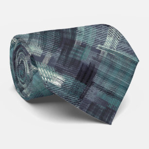 Cravate Motif grunge abstrait texturé gris bleu.