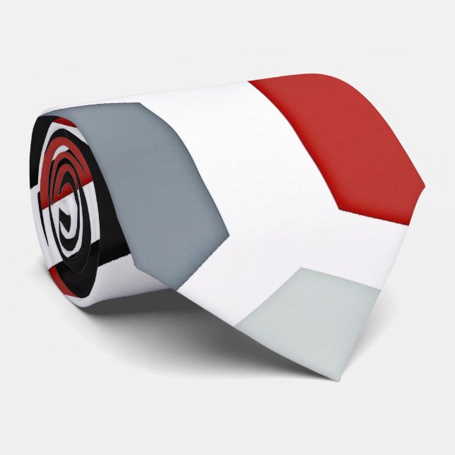 Cravate Motif Hexagon d'Art Moderne (Roulé)